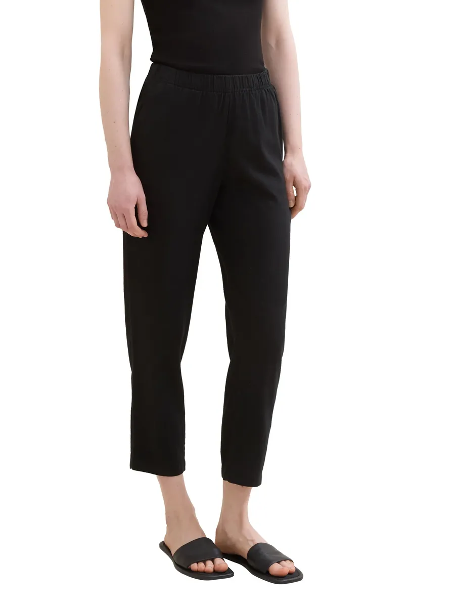 

Джинсовые брюки TOM TAILOR 7/8 в полоску Tom Tailor Denim, черный