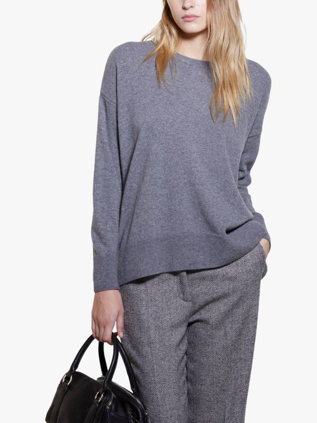 

Джемпер с круглым вырезом из смеси шерсти SISLEY, цвет Light Blue Grey