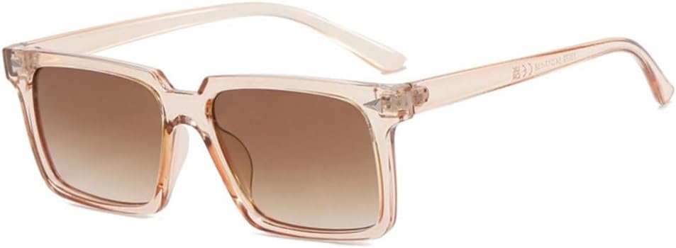 

Винтажные прямоугольные солнцезащитные очки 2027 года для женщин, квадратные маленькие очки для женщин и мужчин, спортивные очки для вождения для женщин MTZJH, Champagne Tea