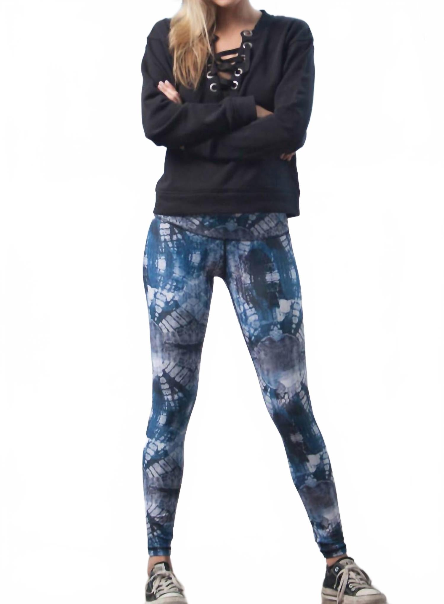 

Женские леггинсы Supernature с принтом в синем цвете Playground