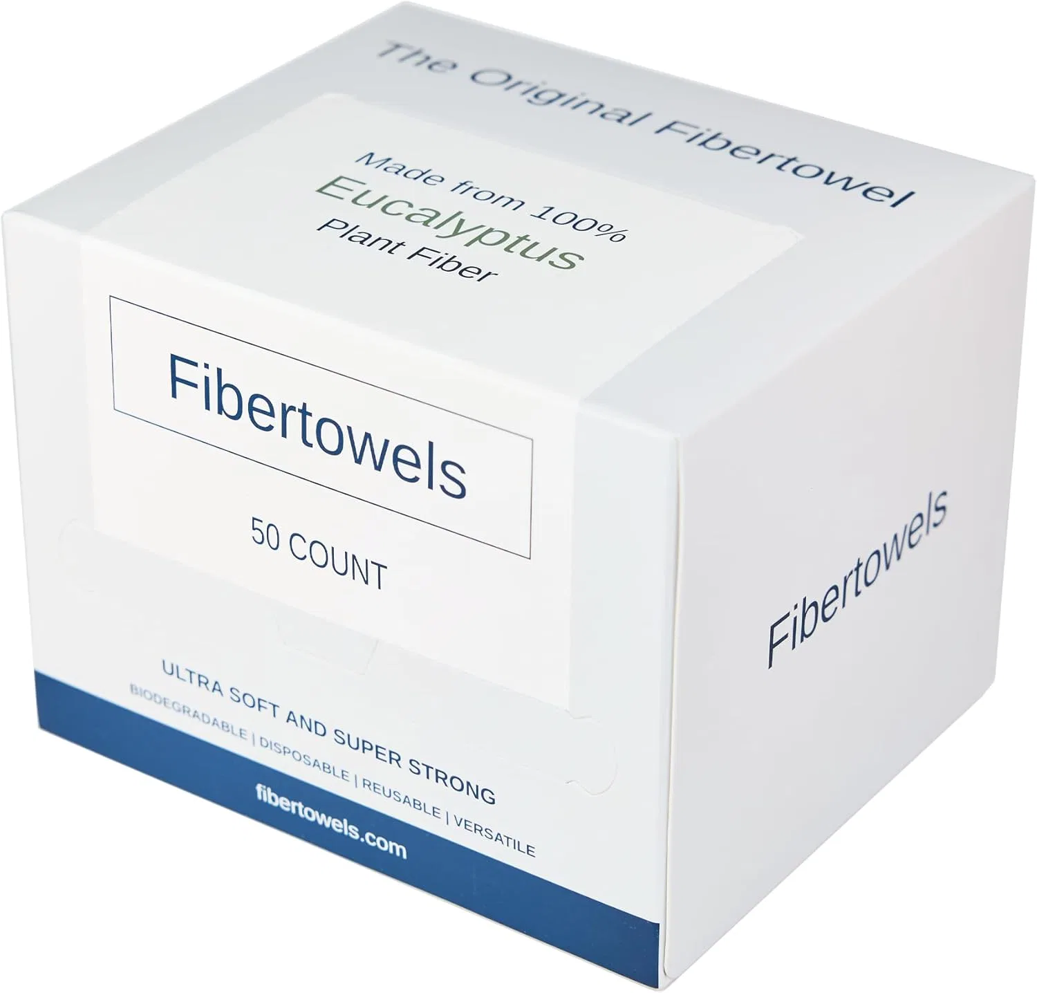 Салфетки для снятия макияжа Fibertowels 50 шт белый