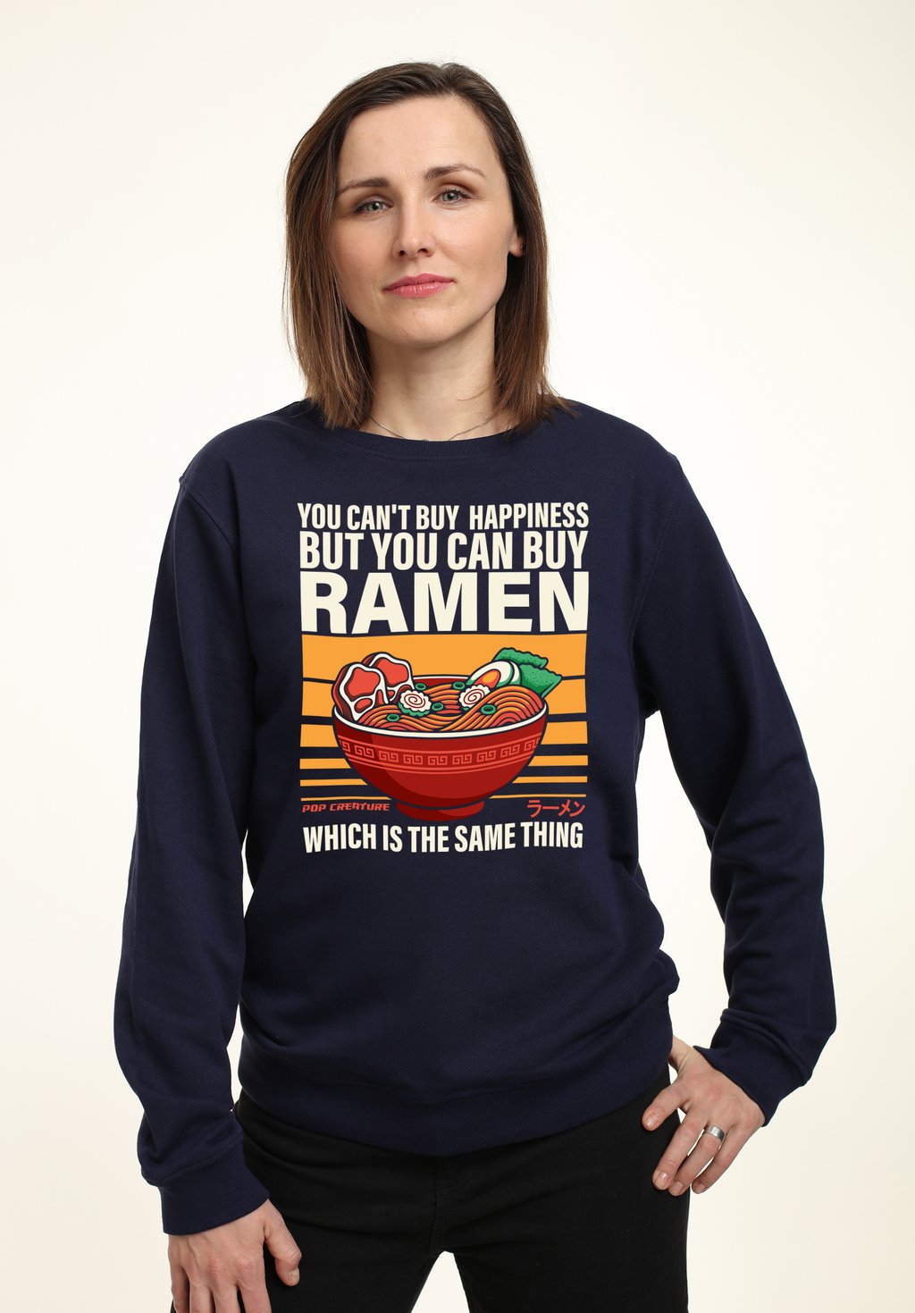 

Толстовка POP CREATURE BUY RAMEN Henry Tiger, темно-синий