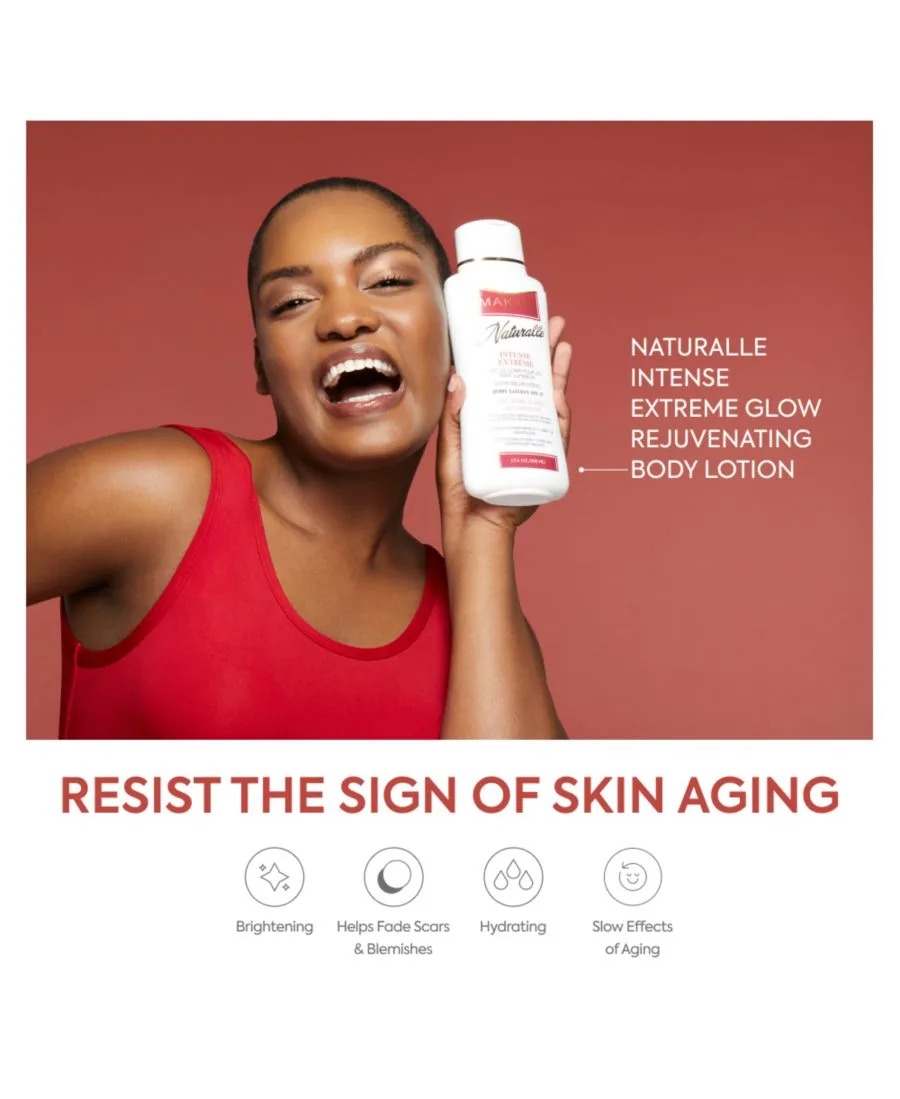 Омолаживающий лосьон для тела Naturalle Intense Extreme Glow - 17,6 унций Makari, мультиколор color bottle — фото 3