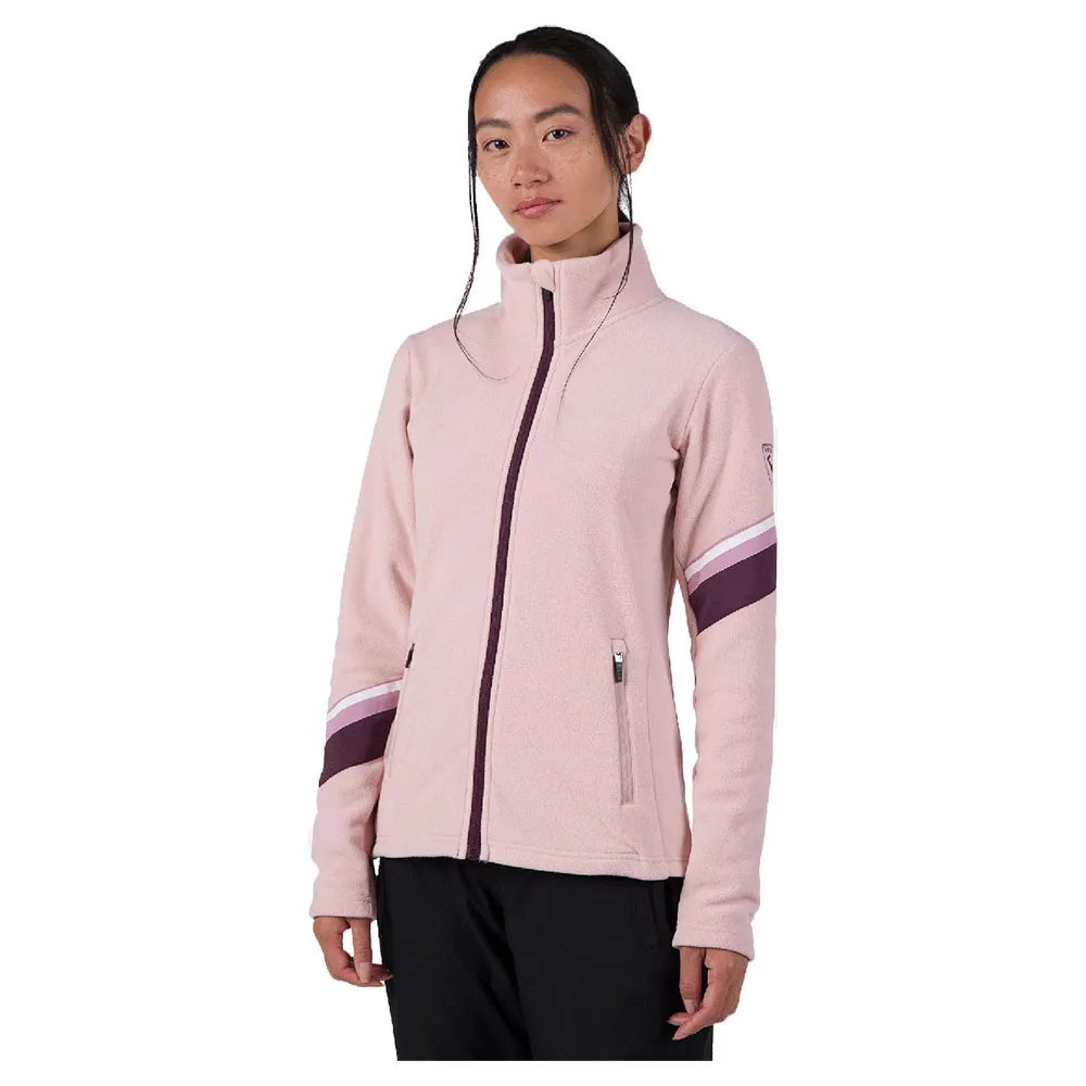 

Флис Rossignol Strawpile full zip, розовый