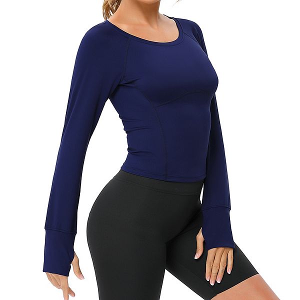 

Женская легкая футболка с длинным рукавом для тренировок Clearflower, Navy Blue, Синий, Женская легкая футболка с длинным рукавом для тренировок Clearflower, Navy Blue