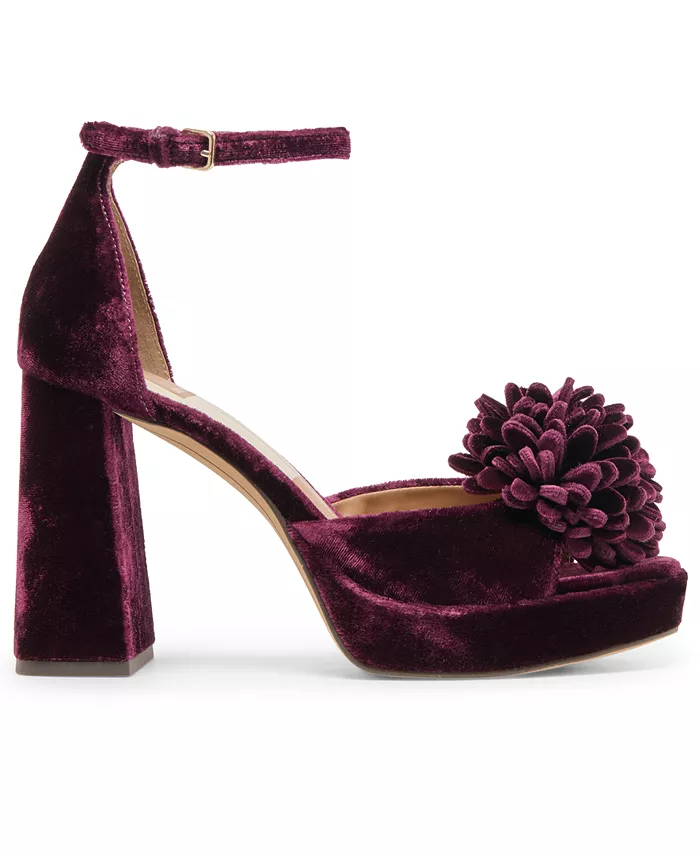 Женские босоножки Perel Flower из двух частей на платформе и высоком каблуке Dolce Vita, красный — фото 2