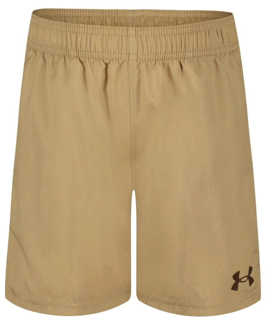 Детские шорты с тканым логотипом, размеры 2T-7 Under Armour, хаки