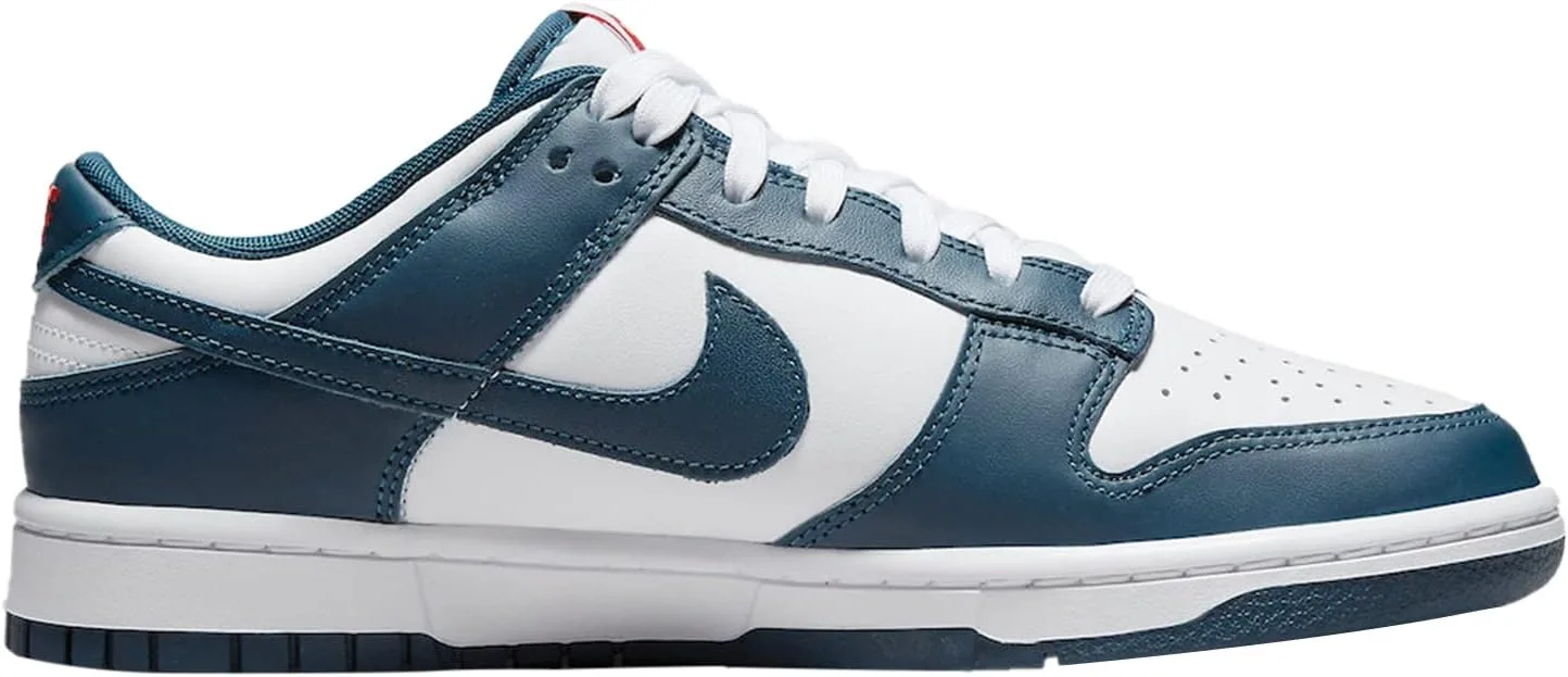 Мужские скейтбордистские кроссовки Nike Dunk Low Retro, белый/красный/синий — фото 2