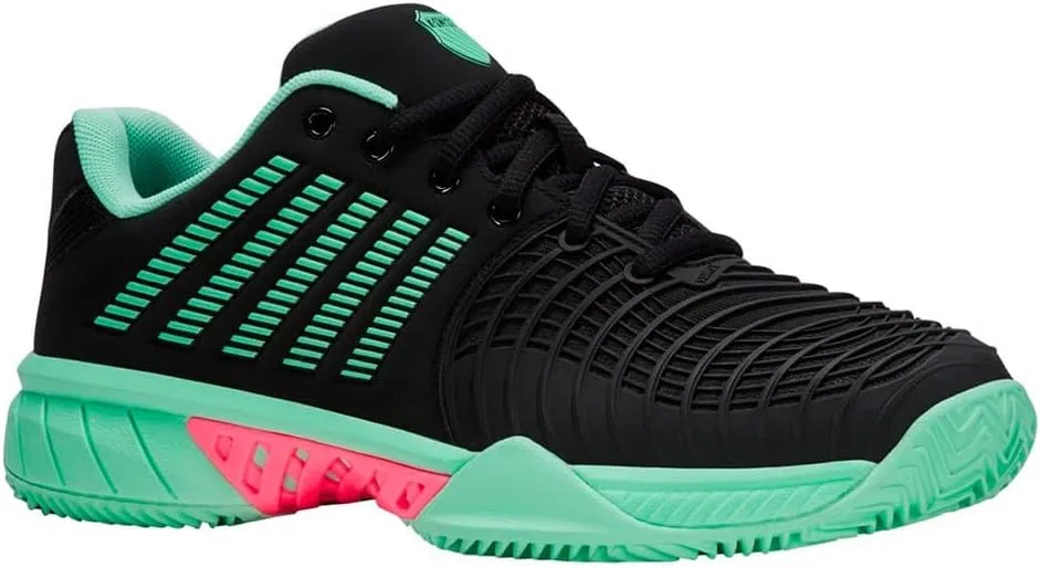 Кроссовки теннисные K-Swiss Express Light 3 Clay, Black Neon Mint Neon Pastel Pink — фото 4