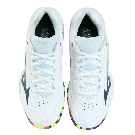 Унисекс кроссовки для бадминтона «Wave Claw 4» от Mizuno, White X Blue — фото 2