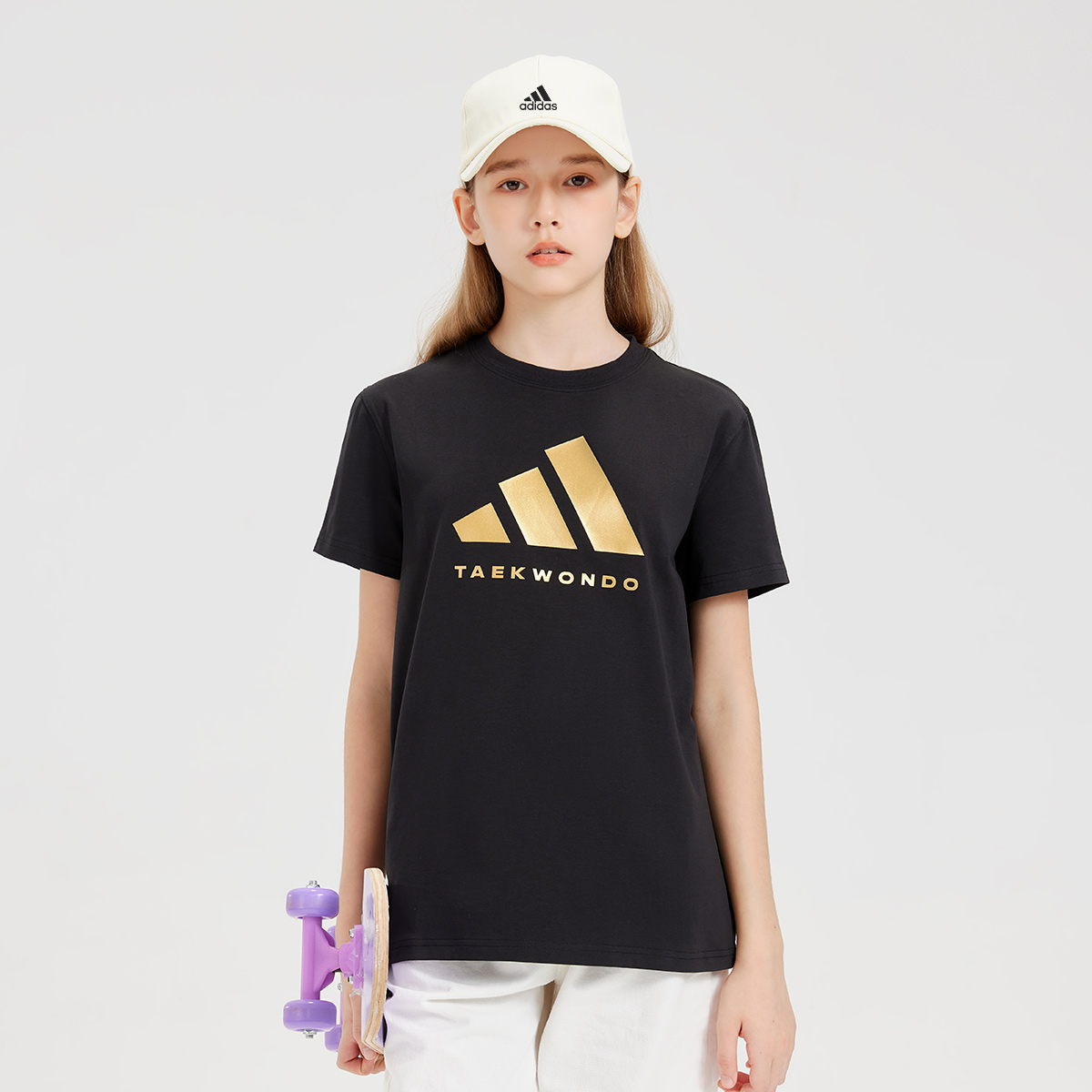 Adidas Футболка с коротким рукавом black gold для детей 3-7 лет — фото 3