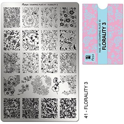 

Пластина для стемпинга лака для ногтей № 41 - Florality 14,5 см x 9,5 см Moyra