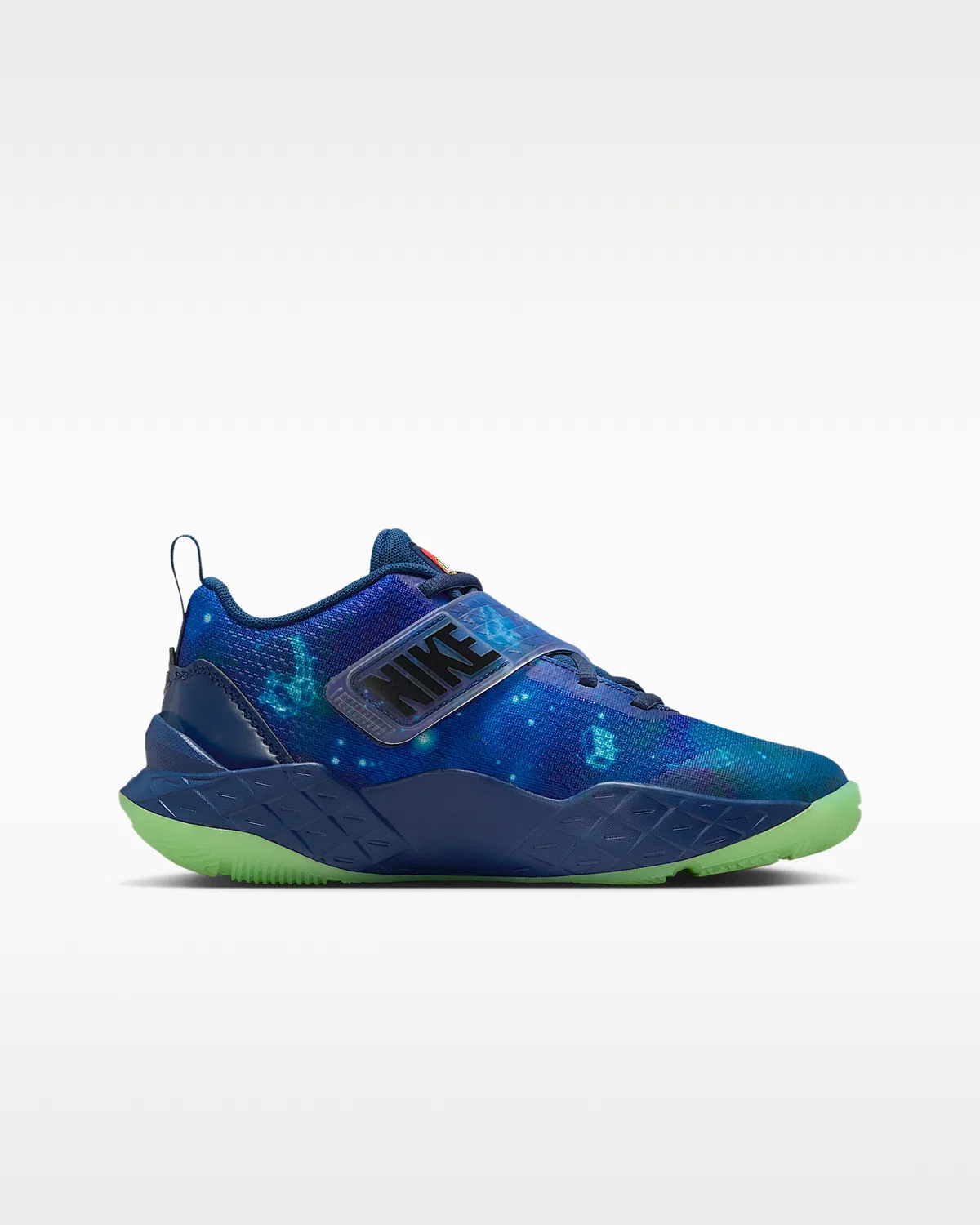 Детские баскетбольные кроссовки Nike Hustle D 12 x LEGO® Collection, Brave Blue/Multi-Color/Green Strike/Black — фото 3