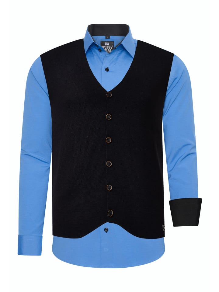 

Rusty Neal Комплект из рубашки и жилета (2 шт.) синего цвета