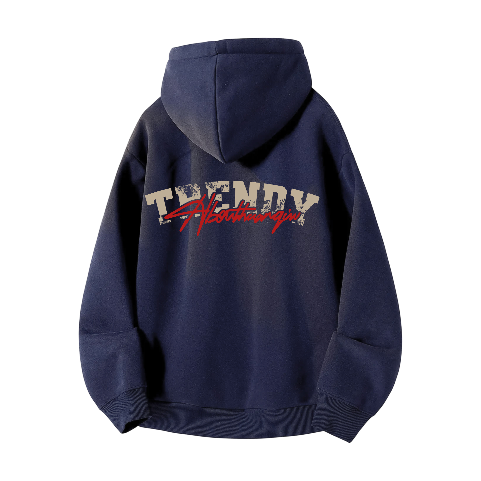 

Толстовка Unisex Hooded Thickened Heavyweight HUANQIU, темно-синий-желтый-without hood rope (fleece-lined)