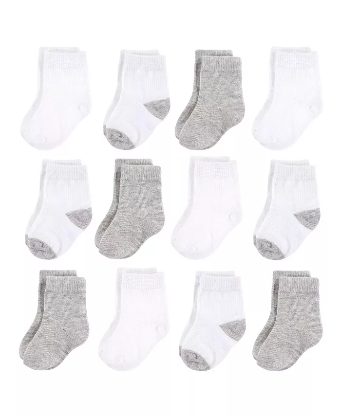 

Мягкие носки Hudson Unisex из хлопковой смеси с плюшем для новорожденных, дизайн унисекс Hudson Baby, серебряный