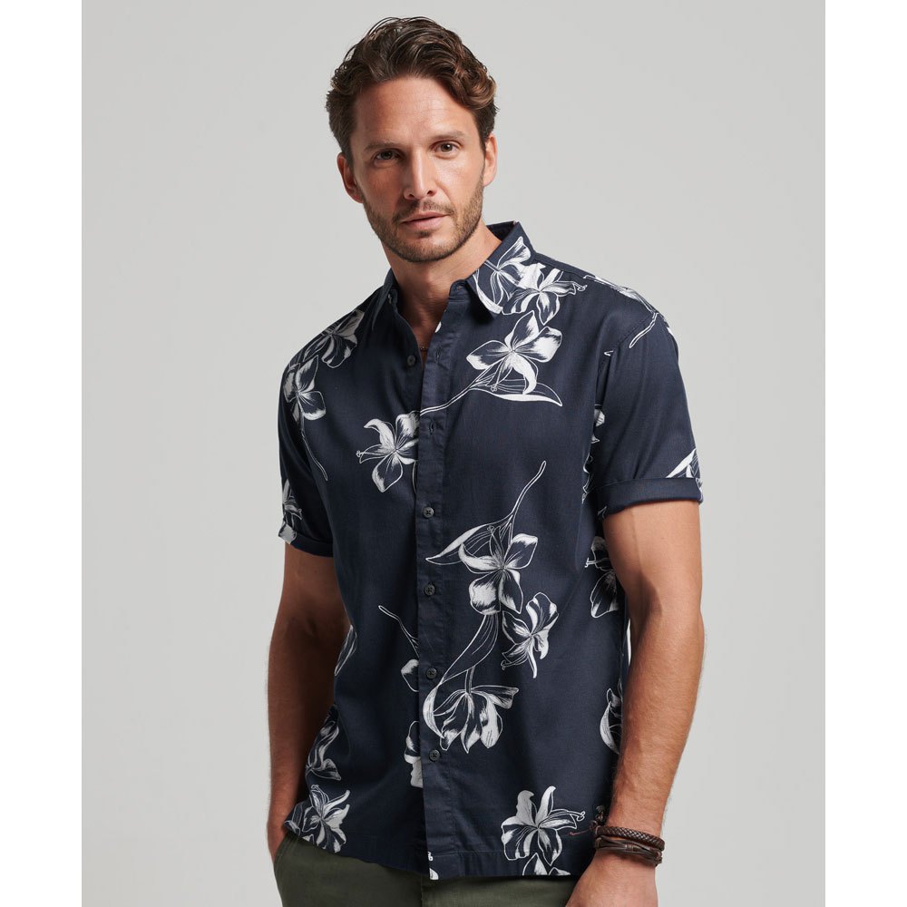 

Рубашка с коротким рукавом Superdry Vintage Hawaiian, синий