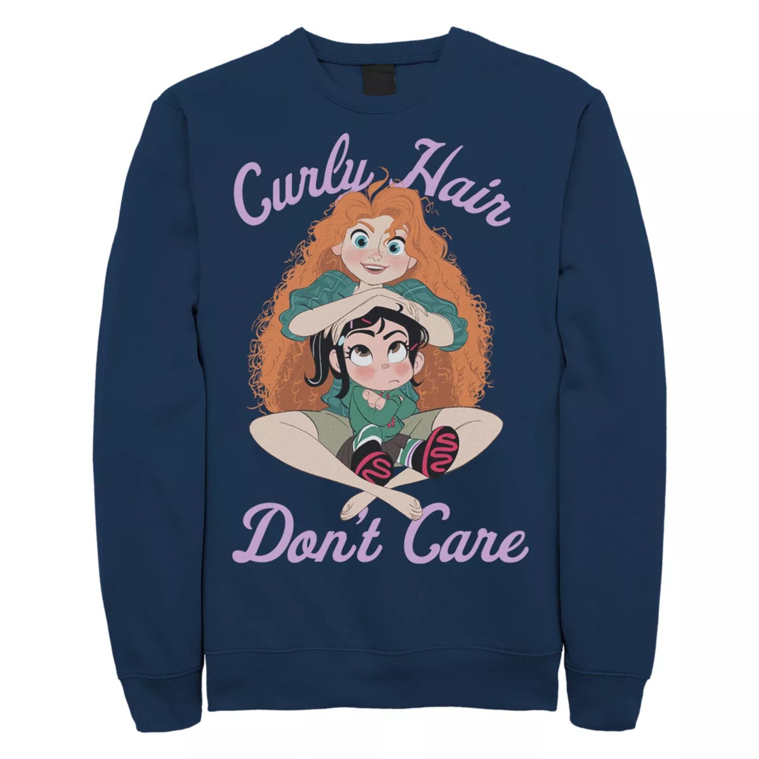 

Juniors' Wreck It Ralph 2 Merida Curly Hair Флис Don't Care Crew Disney