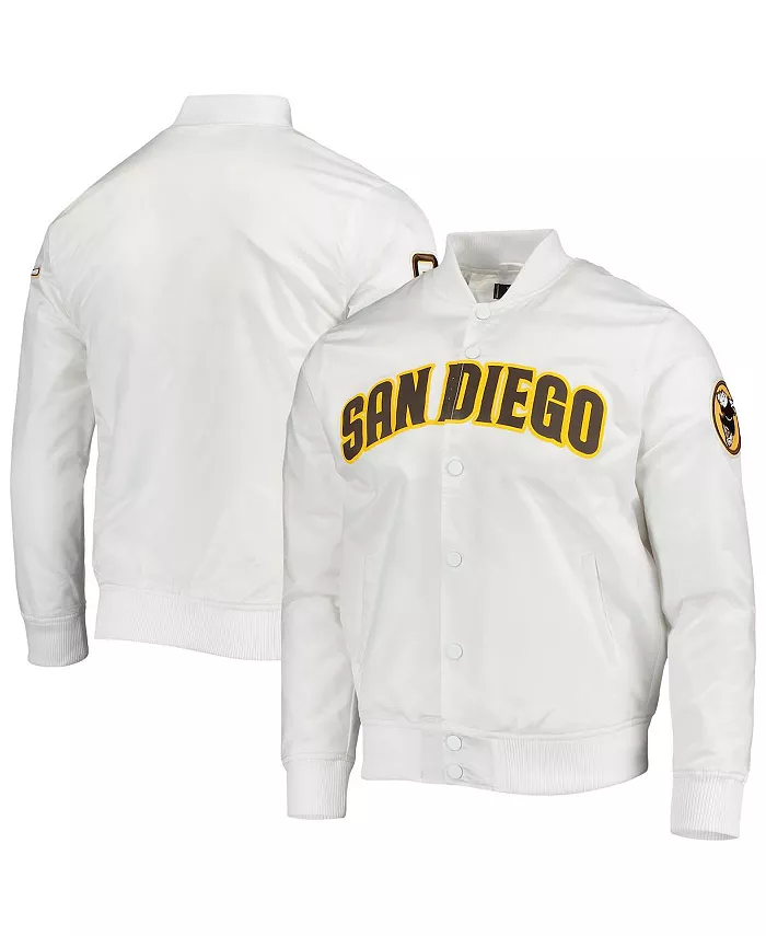 

Мужская белая атласная куртка на молнии San Diego Padres Wordmark Pro Standard