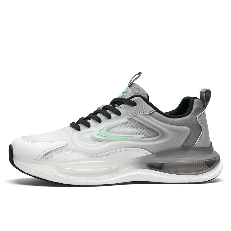 

AOKANG Скользоустойчивые износостойкие легкие увеличивающие рост амортизирующие с эффектом отскока низкие повседневные кроссовки мужские бежево-зеленые