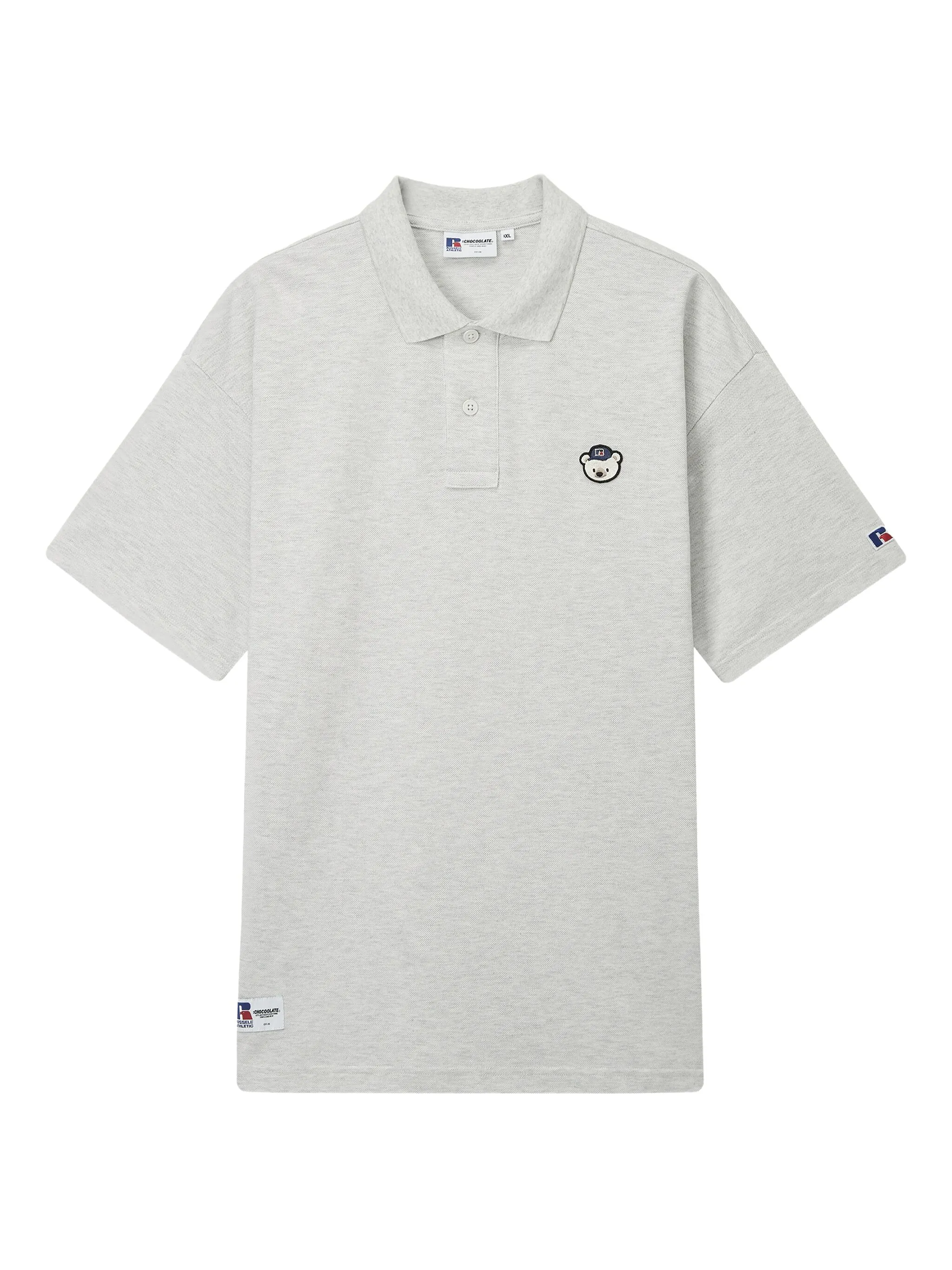 

Рубашка поло с нашивкой-логотипом из коллаборации с Russell Athletic Chocoolate, серый