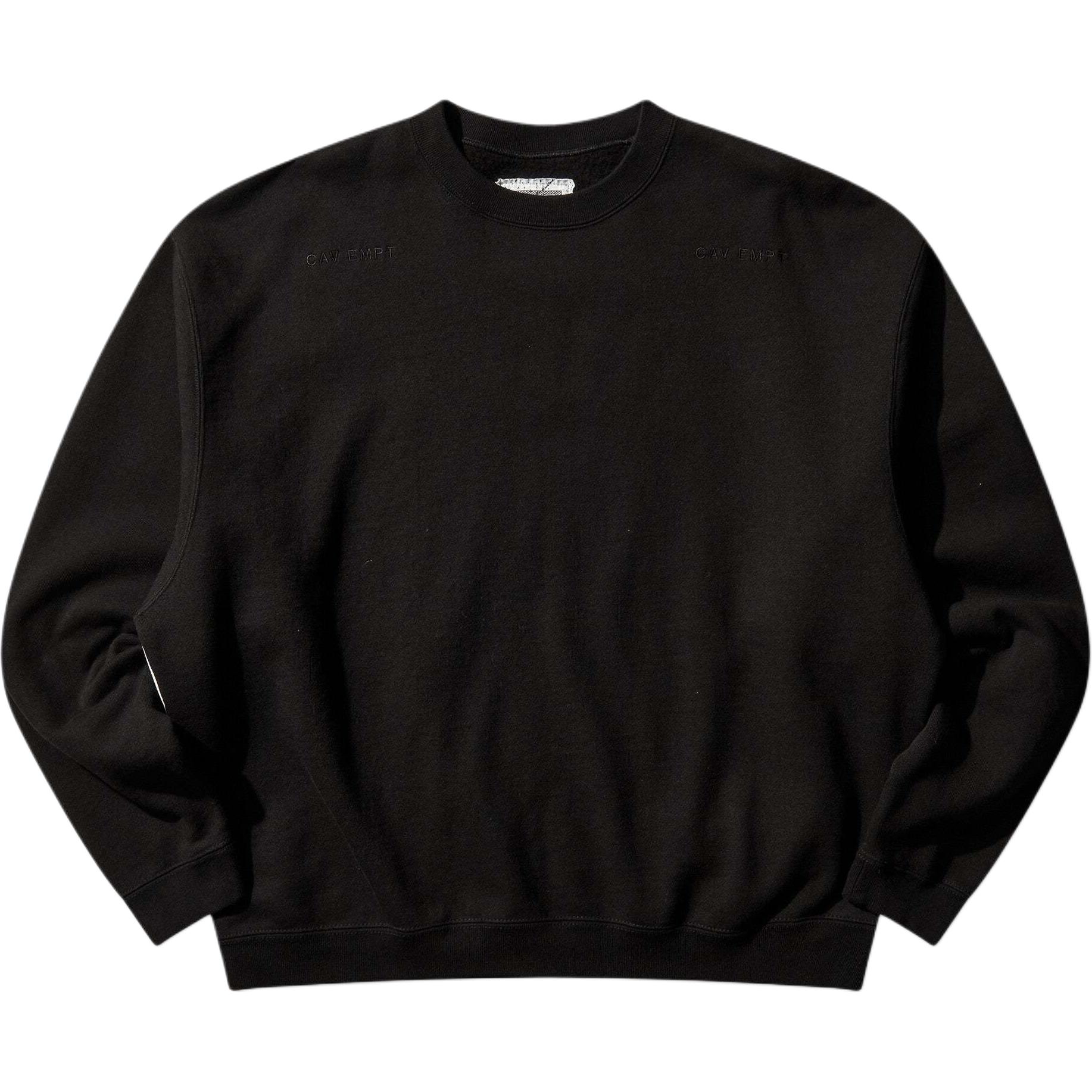 

Cav Empt Мужской однотонный свободный свитшот с круглым вырезом Black, Черный, Cav Empt Мужской однотонный свободный свитшот с круглым вырезом Black