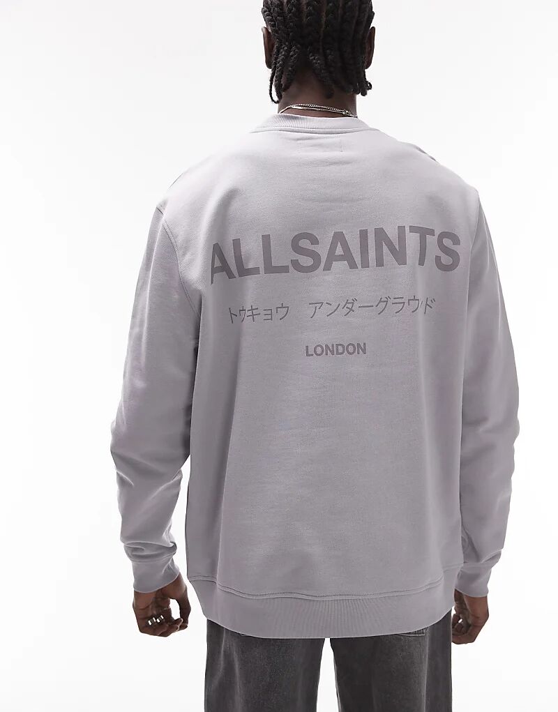 

Толстовка оверсайз Underground серого цвета AllSaints