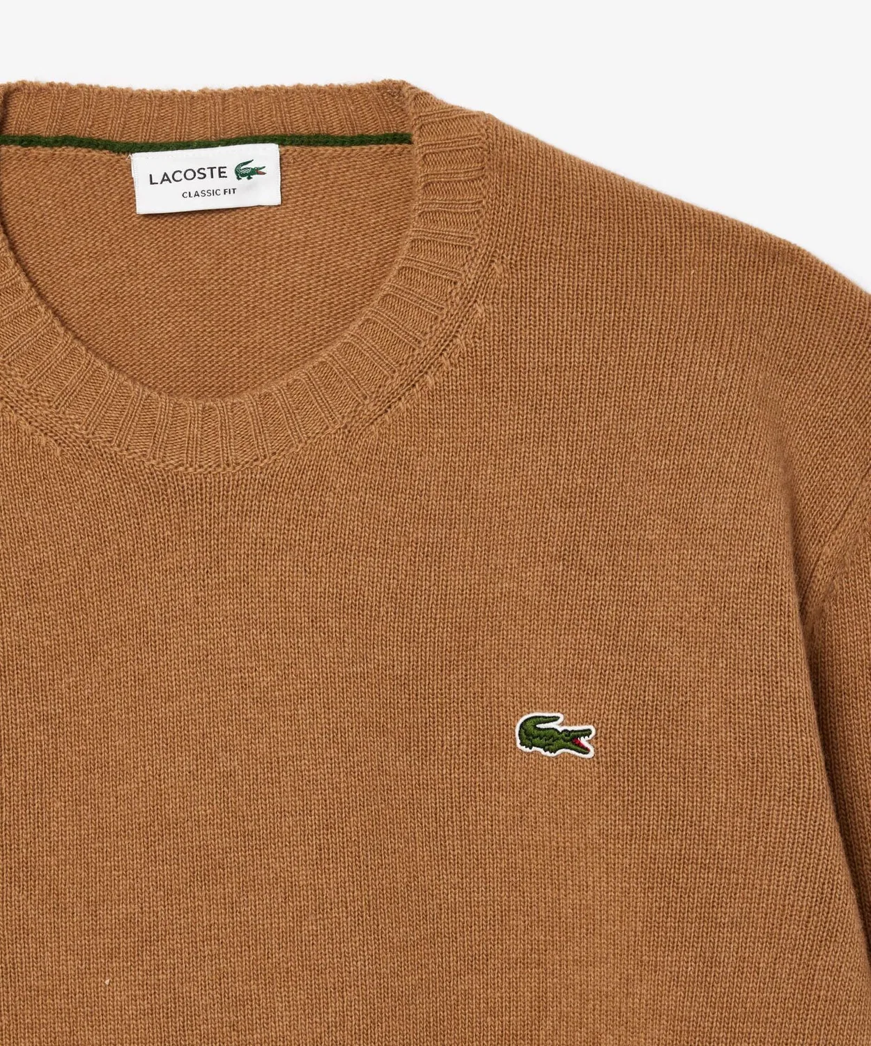 Свитер Lacoste коричневый с логотипом