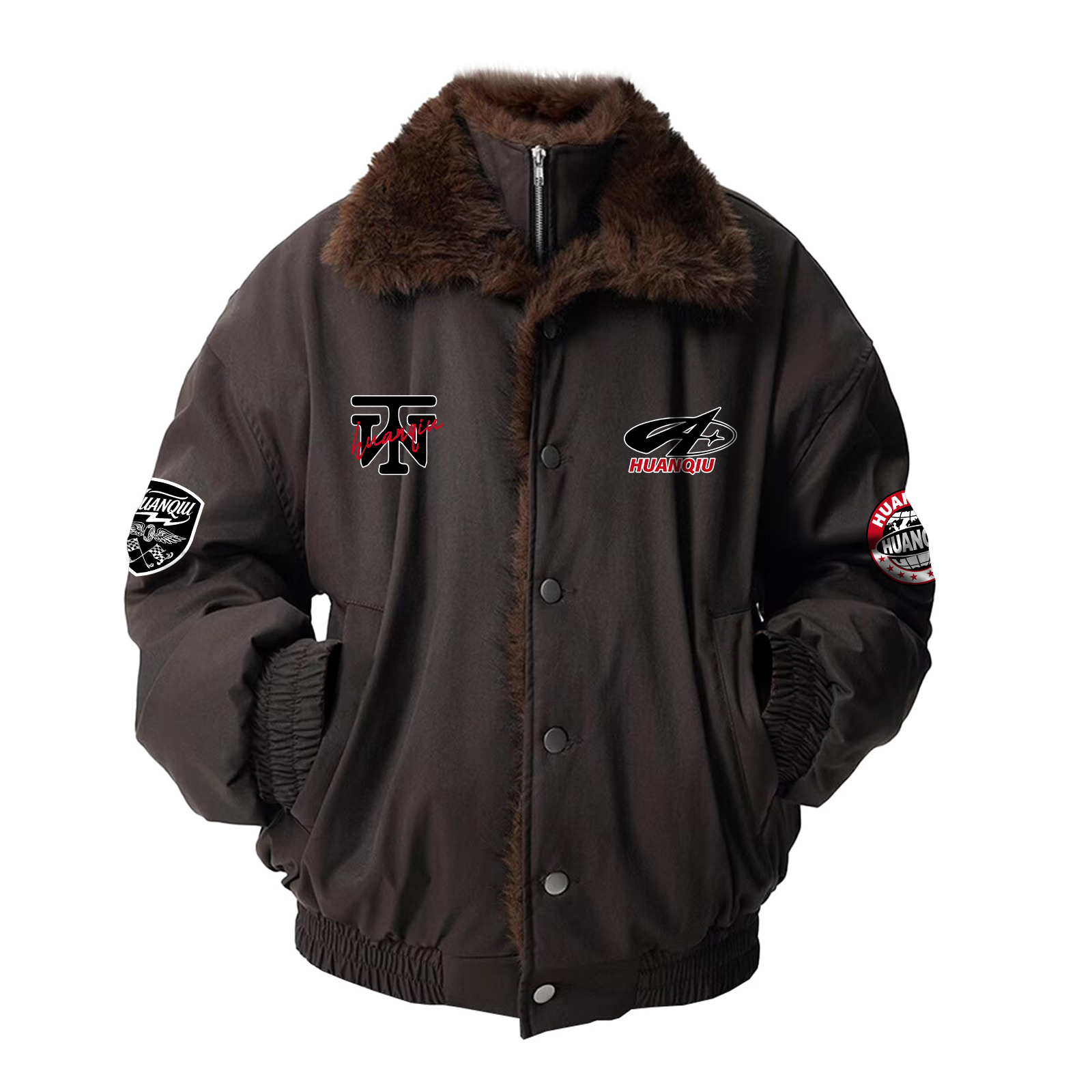 

Пуховик Unisex Lapel Thickened HUANQIU, коричневый (heavyweight upgraded 95% buyers' choice)