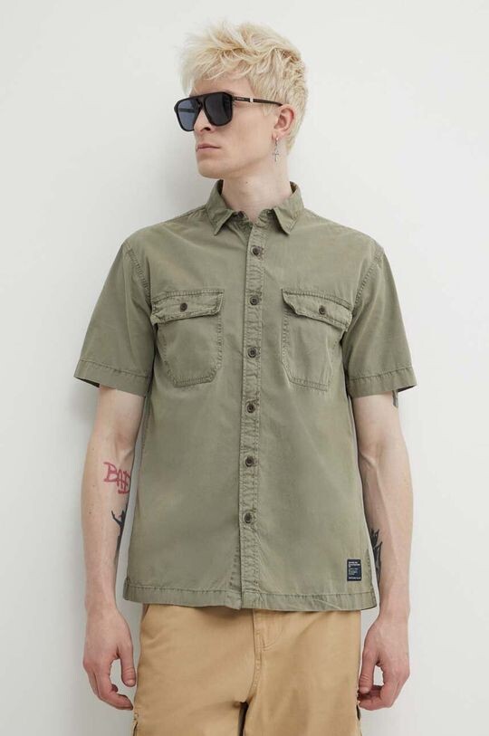 

Хлопчатобумажная рубашка Superdry, зеленый