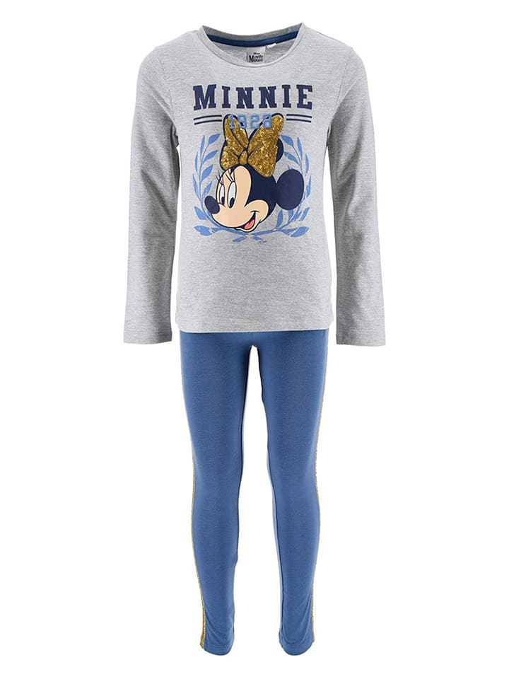 

Лонгслив Disney Minnie Mouse 2tlg. Outfit Minnie, цвет Grau/Blau