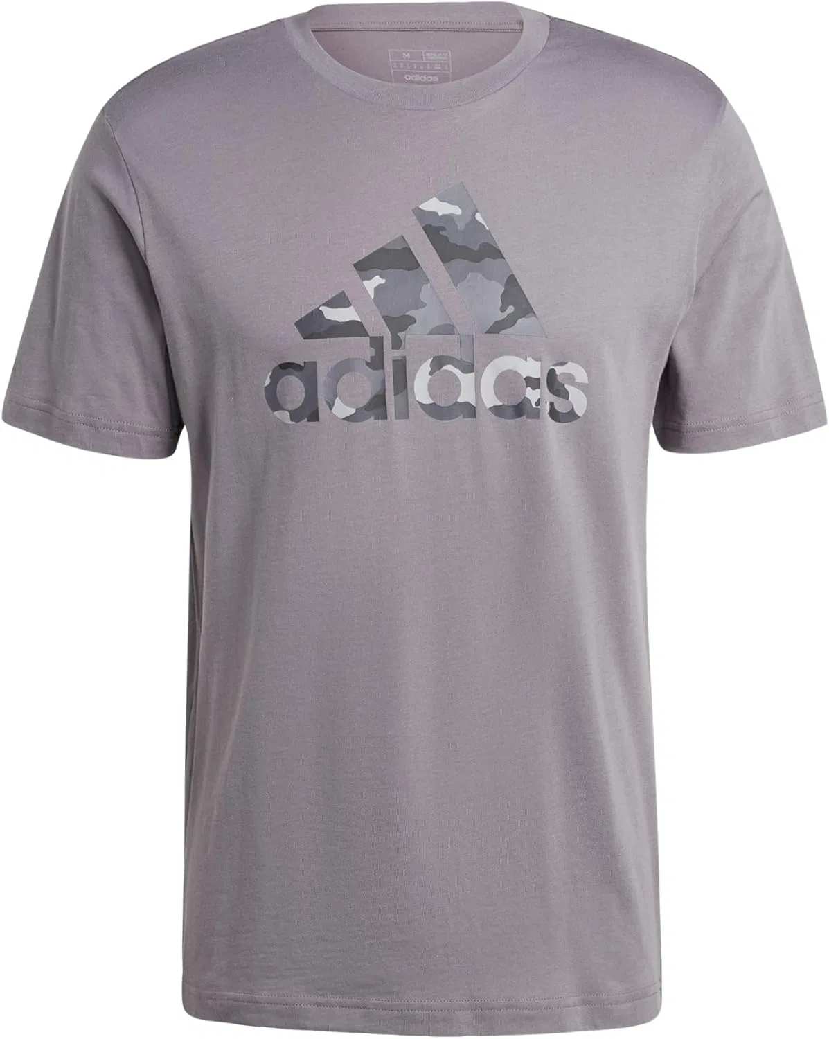 Футболка с камуфляжным принтом adidas Big and Tall Badge of Sport, Grey Four