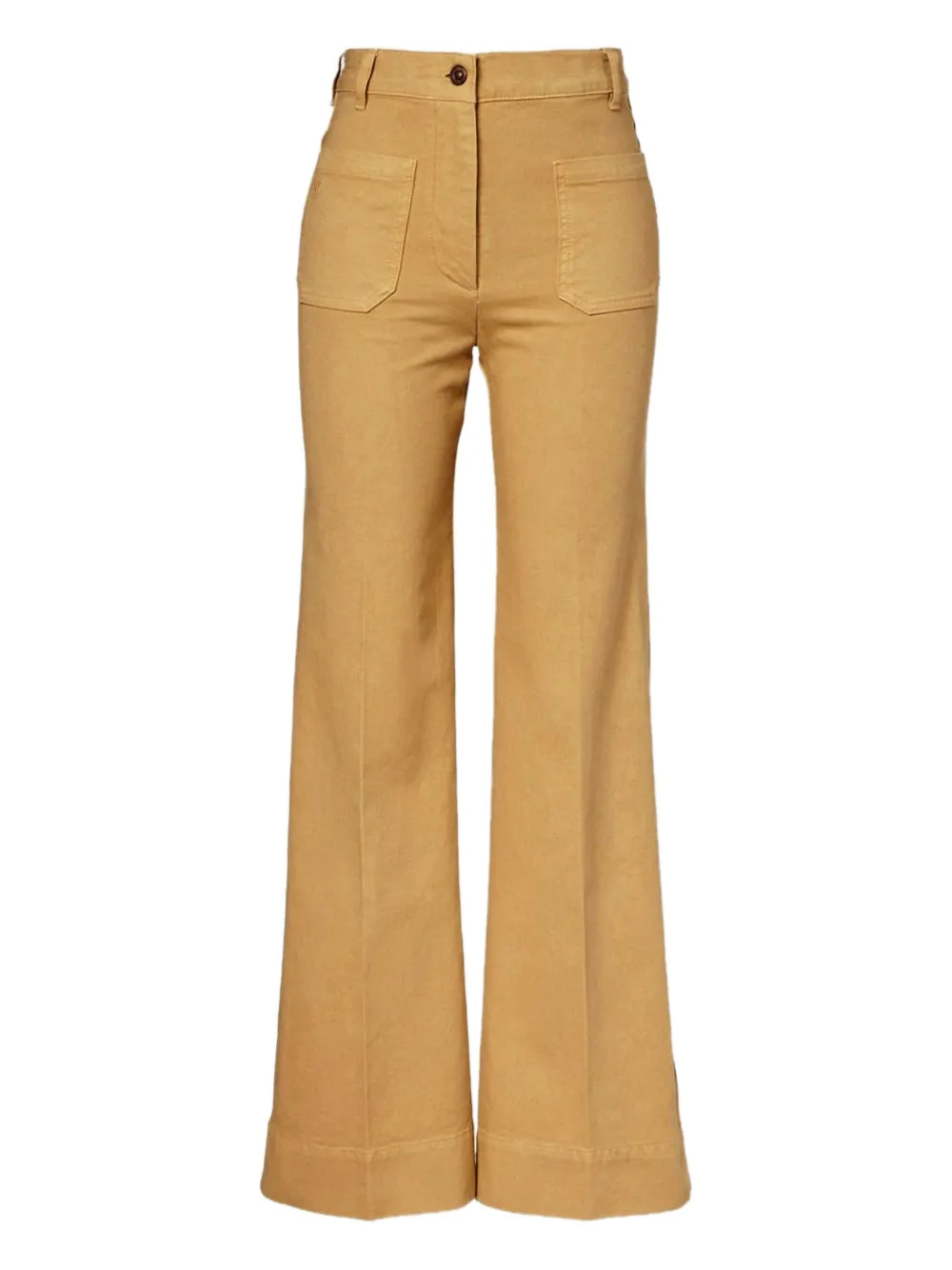 

Клеш-джинсы с накладными карманами VICTORIA BECKHAM, желтый