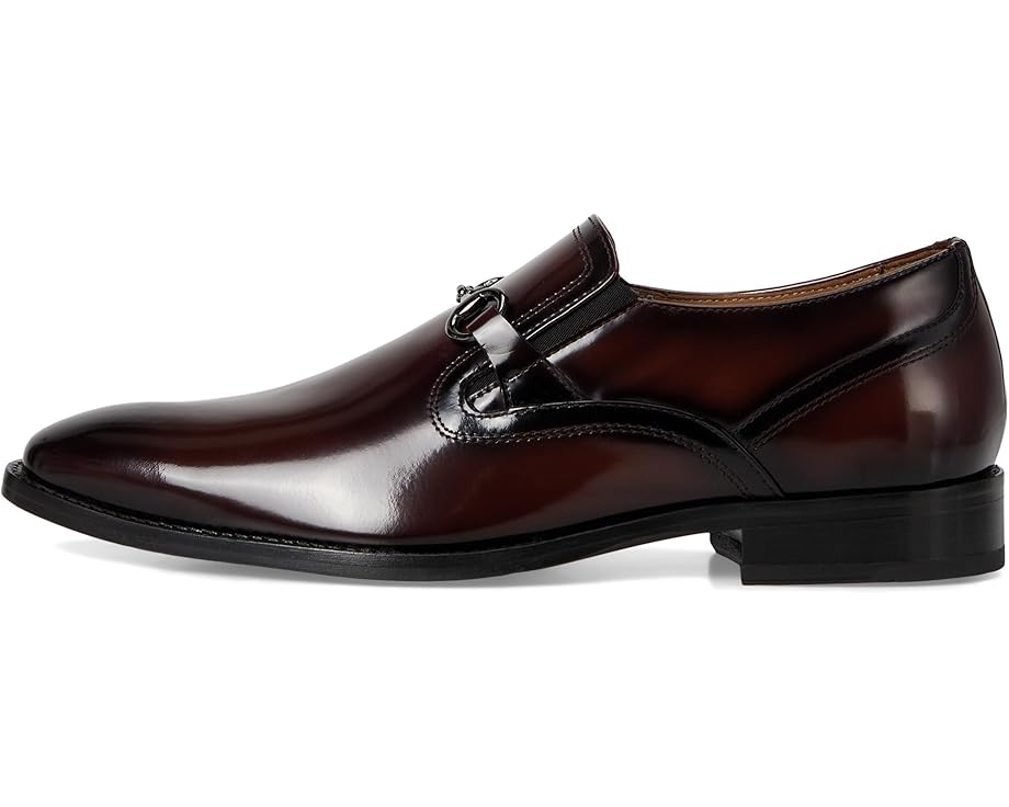 Мужские лоферы Johnston & Murphy Richland Plain Toe Bit, Burgundy Brush-Off Leather — фото 4