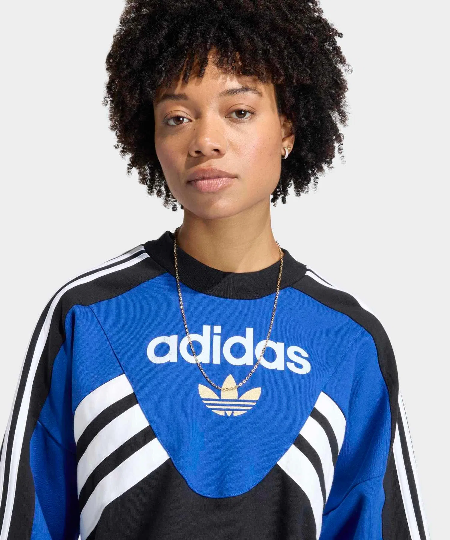 Свитшот с круглым вырезом и отложным краем / Кроссовки / adidas Originals — фото 3