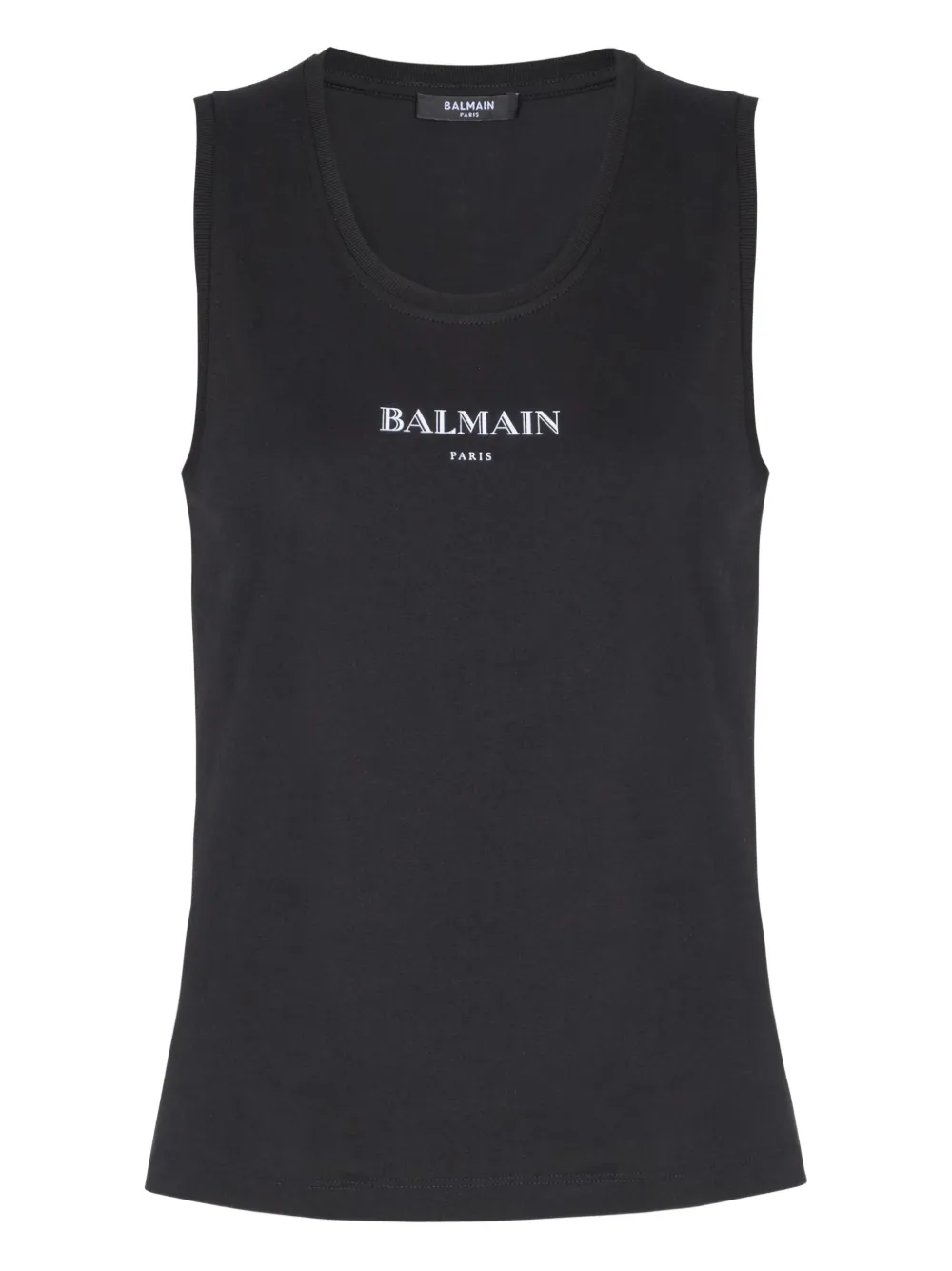 

Топ с логотипом BALMAIN, черный