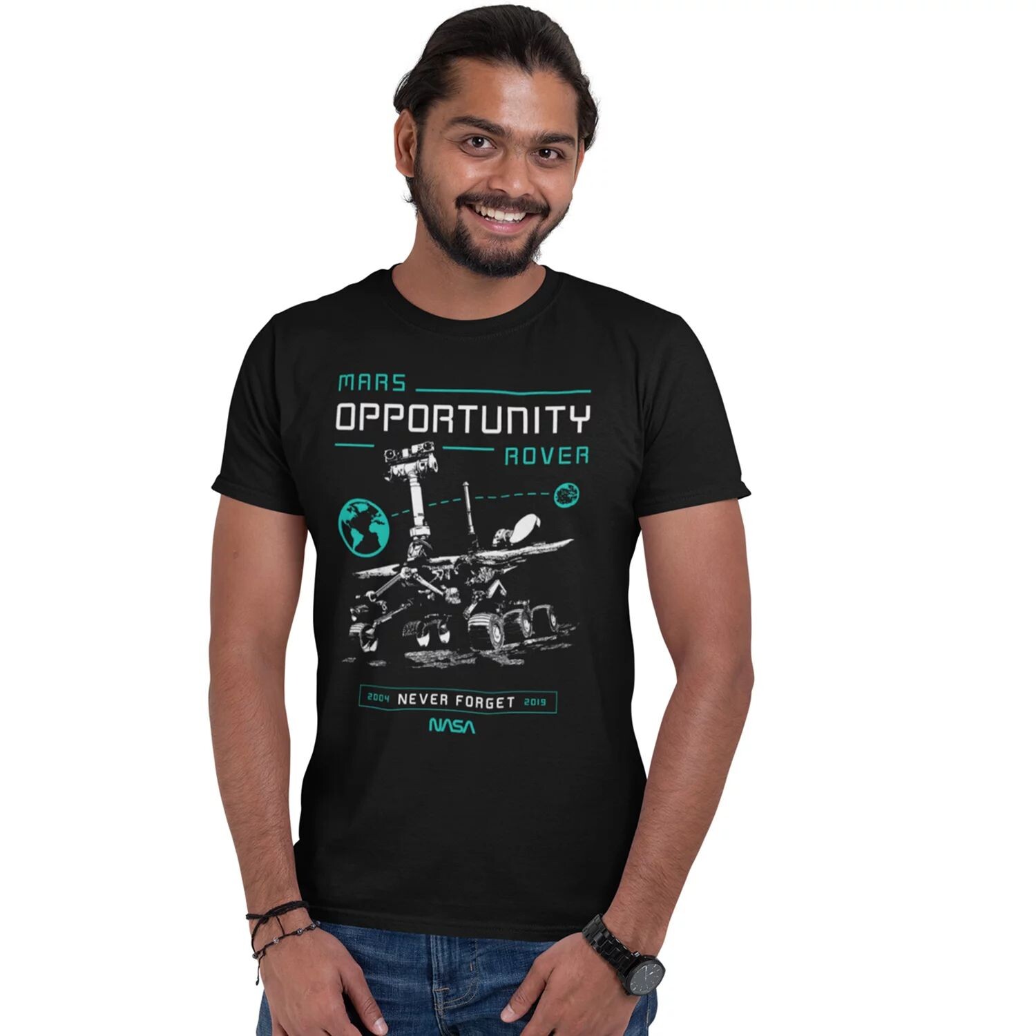 

Мужская футболка NASA Mars Opportunity Rover Licensed Character