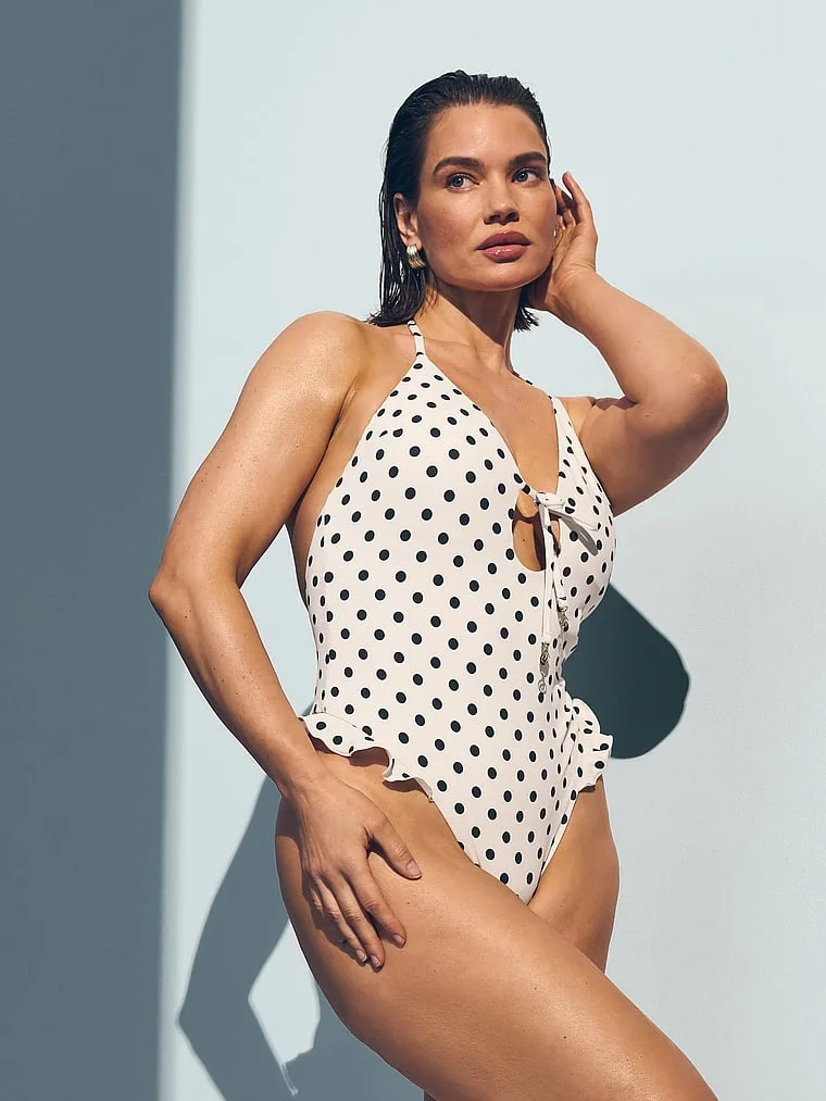 Купальник Victoria'S Secret Swim, женский, черно-белые точки — фото 3