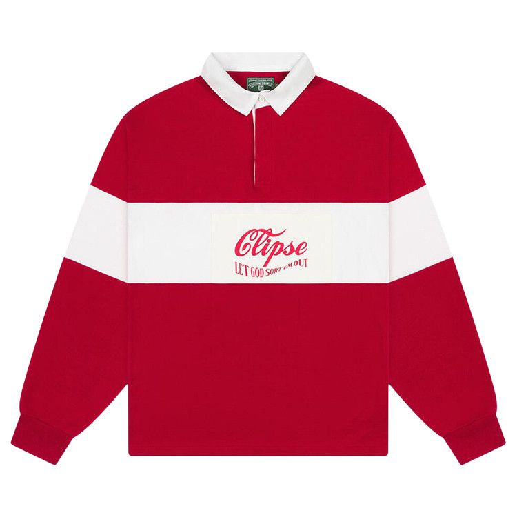 

Топ Denim Tears x Clipse Let God Sort Em Out Rugby, Red
