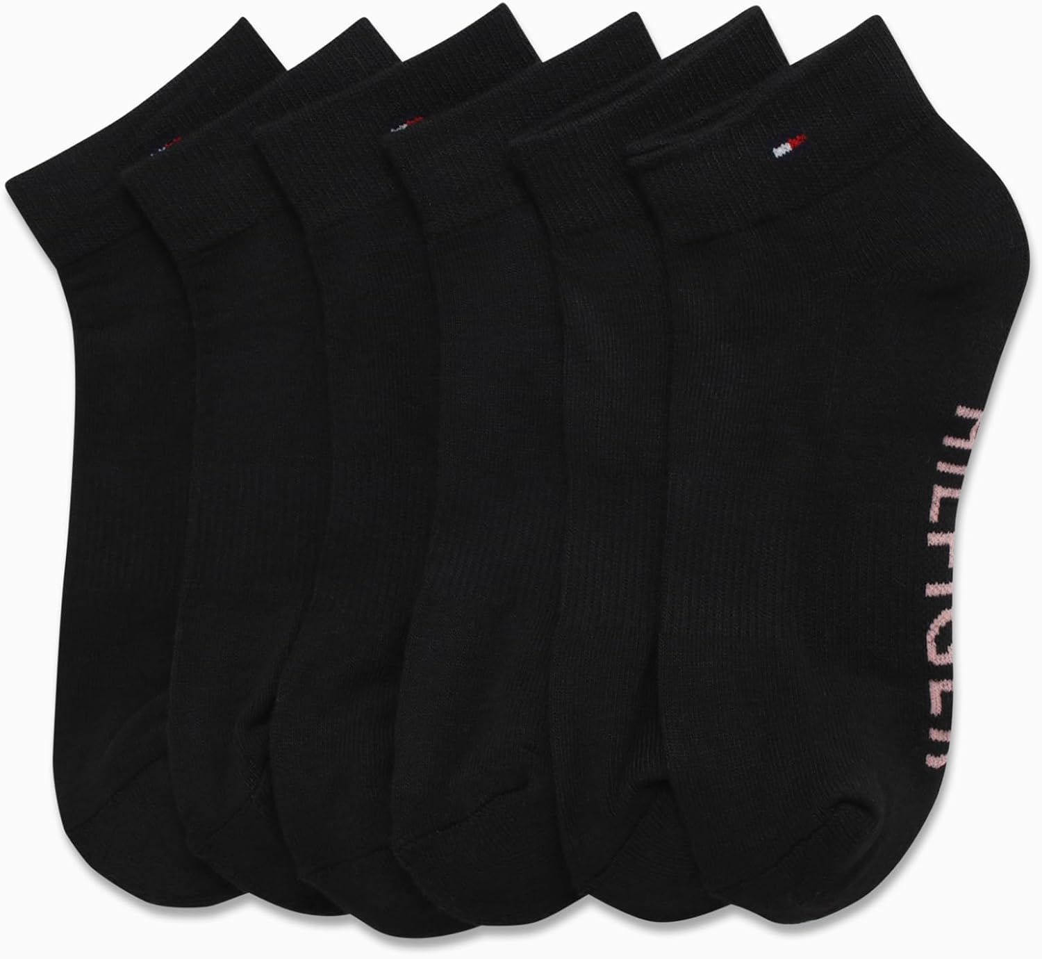 Женские носки Tommy Hilfiger Quarter - 6 пар мягких эластичных спортивных носков до щиколотки с мягкой подкладкой для женщин (размер: 4-10), Black — фото 4