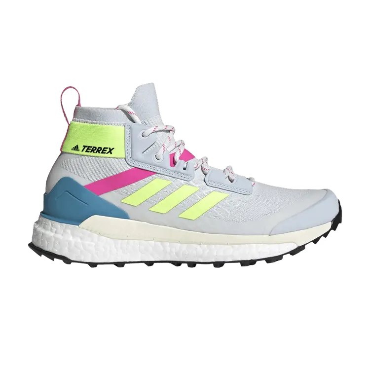 Ботинки adidas Wmns Terrex Free Hiker Primeblue 'Halo Blue Yellow Screaming Pink', синий