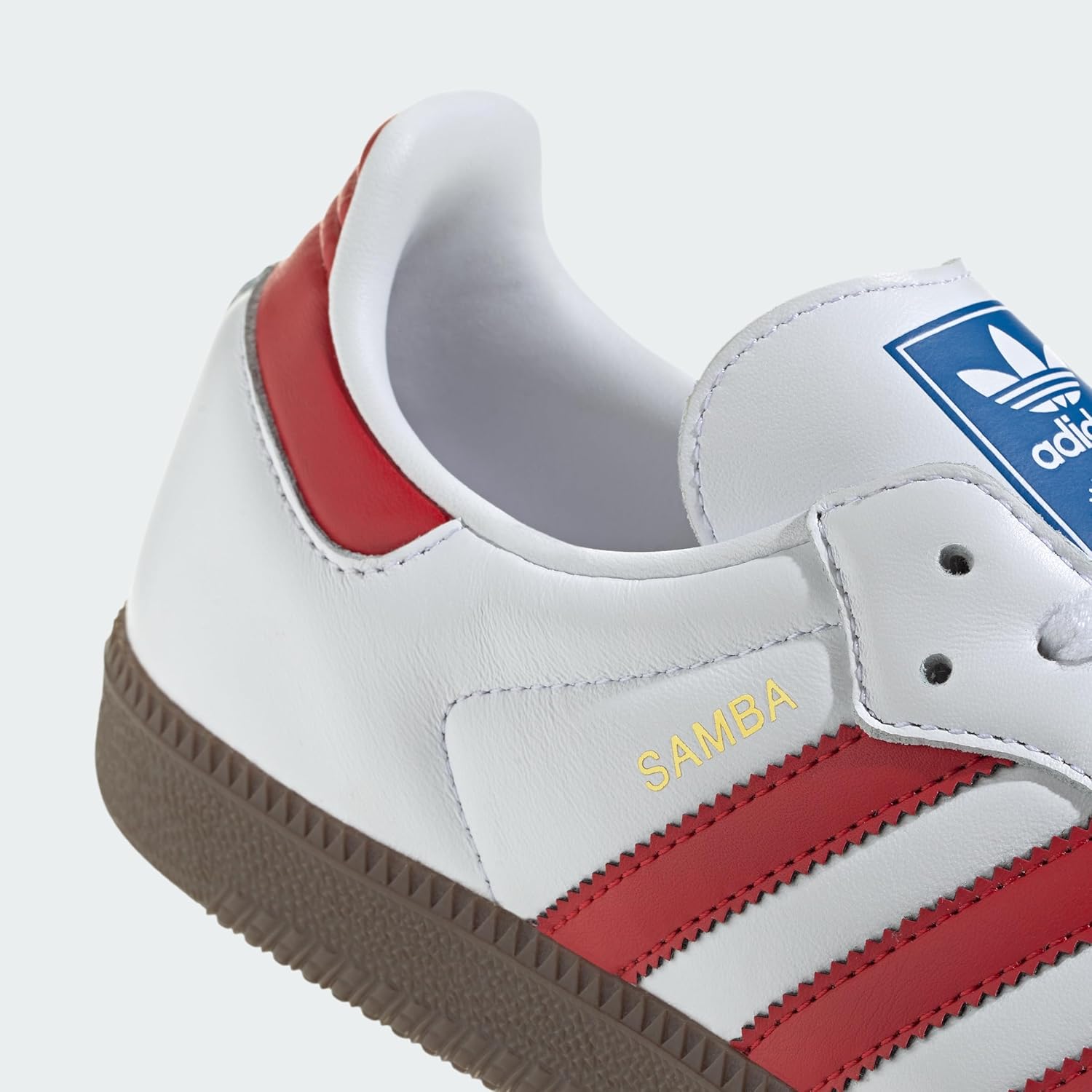 Мужские кроссовки adidas Samba OG, белый/красный/серый — фото 4