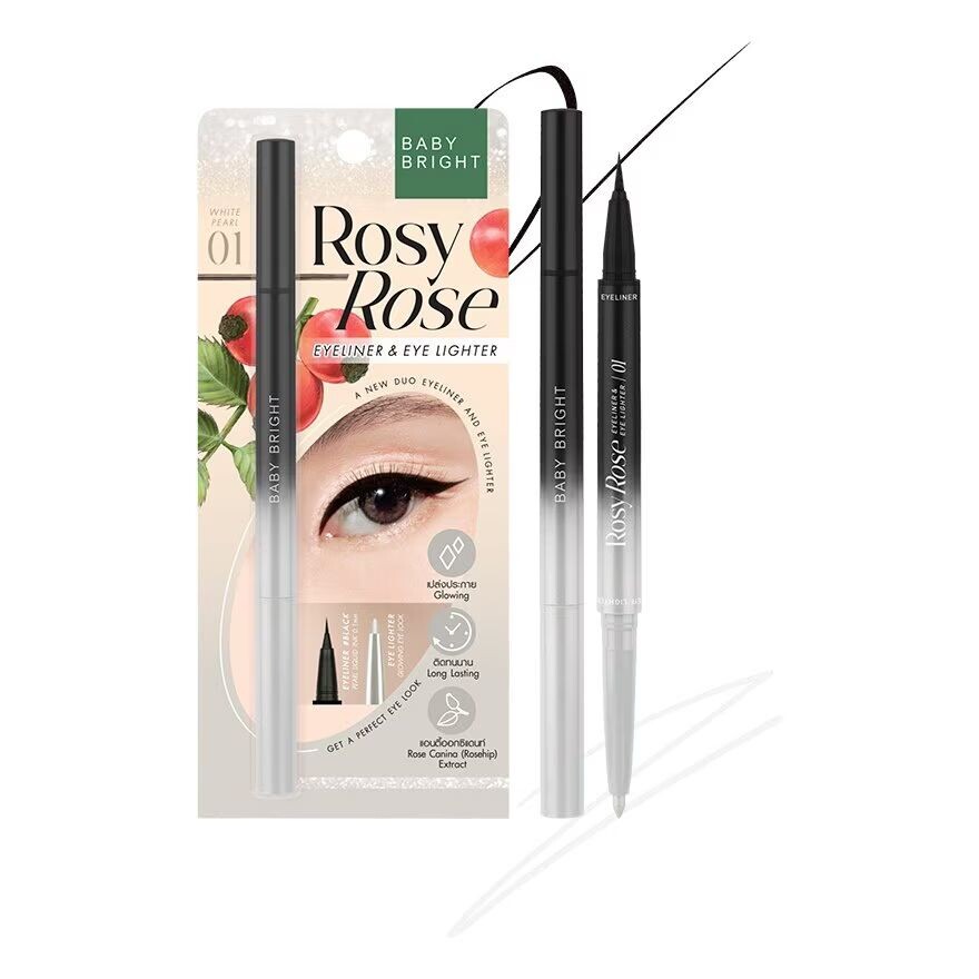 

Baby Bright Подводка для глаз и зажигалка для глаз Rosy Rose 0,3 мл+0,2 г 01 Белый жемчуг, White Pearl