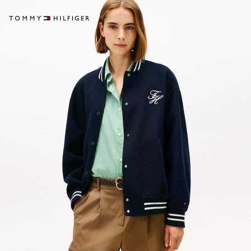 Бомбер с полосками Tommy Hilfiger, темно-синий — фото 3