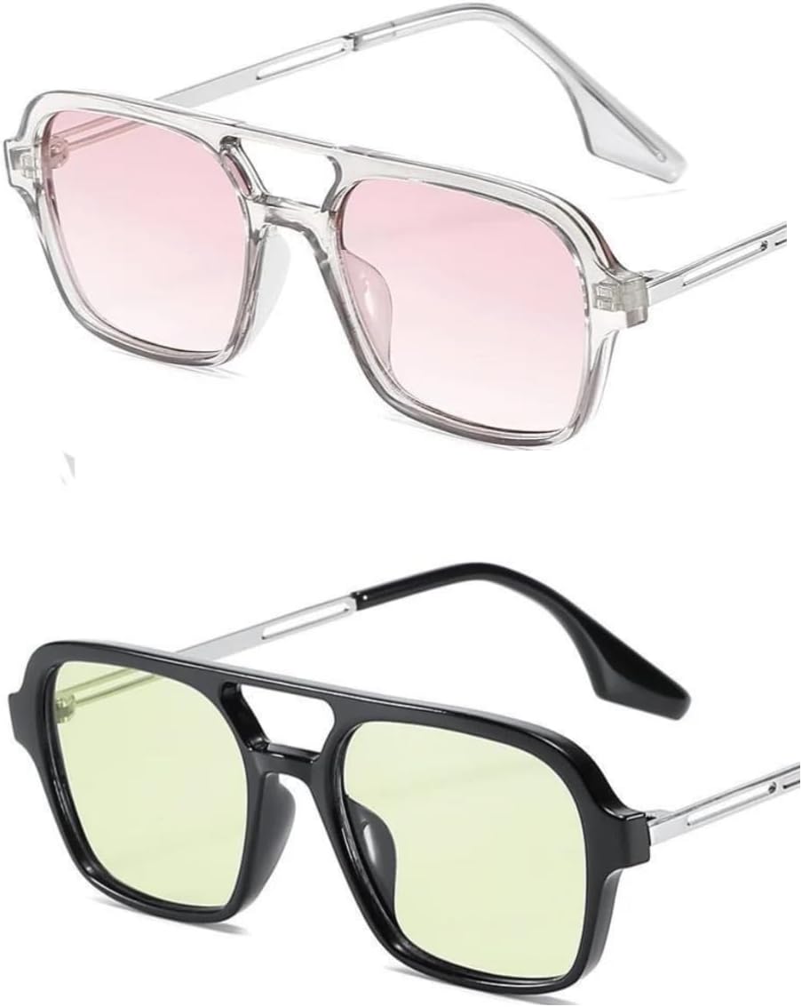 

Солнцезащитные очки в стиле ретро с зеркальными линзами, квадратные очки унисекс, ретро-солнцезащитные очки с квадратной оправой, модные зеркальные линзы UQKY, Pink/White