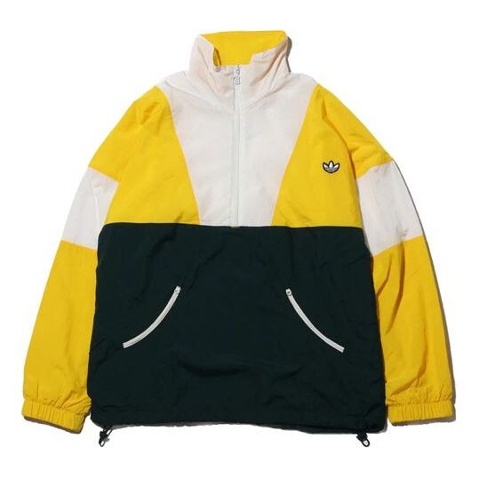 

Куртка adidas originals Track Top Super Colorblock Logo Half Zipper Jacket Yellow, желтый