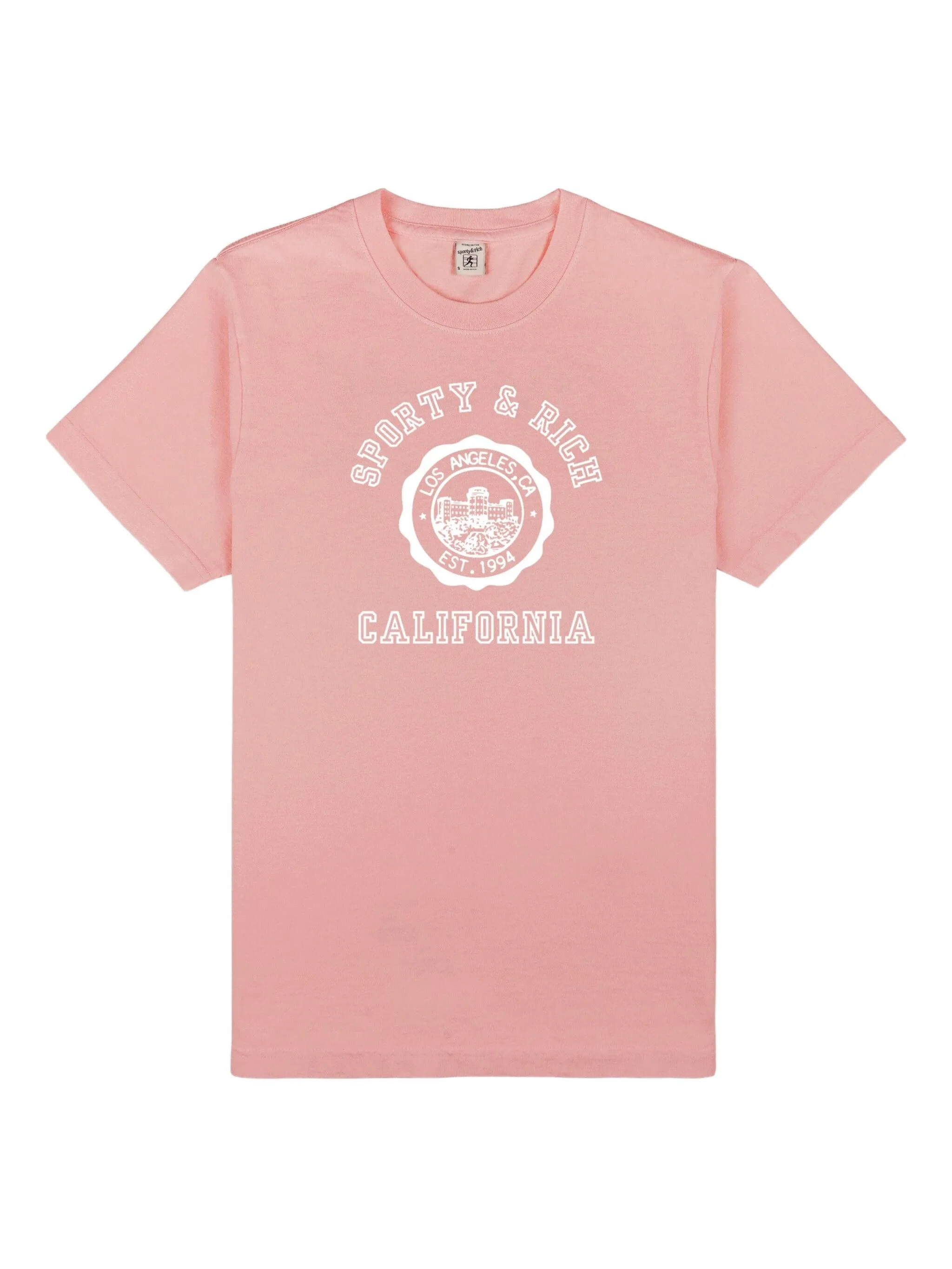 

Футболка с графичным принтом Sporty & Rich, розовый