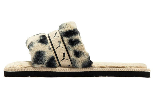 Тапочки fluff remix animal bx 'cream black' Puma, бежевый — фото 2