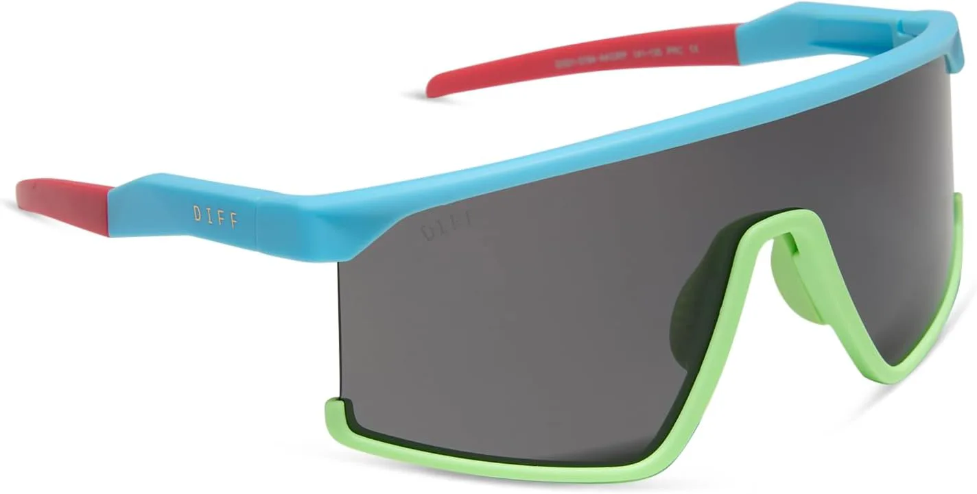 

Женские солнцезащитные очки DIFF Sport Spike Designer Shield с поляризованной защитой, цвета: аквамариновый, зеленый, коралловый + серый, Aqua + Blue Green + Coral