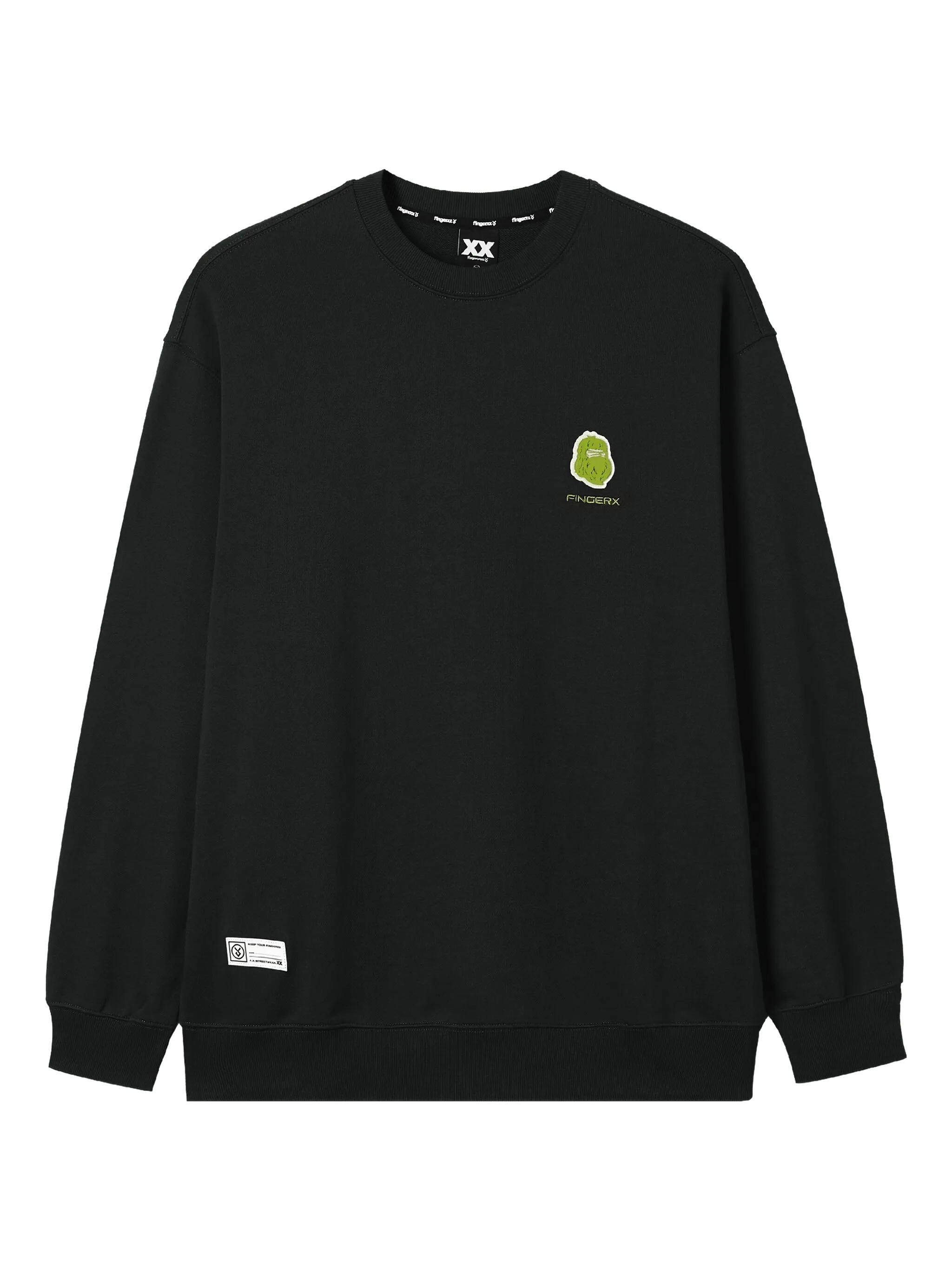 

Толстовка с вышитым логотипом Fingercroxx, черный